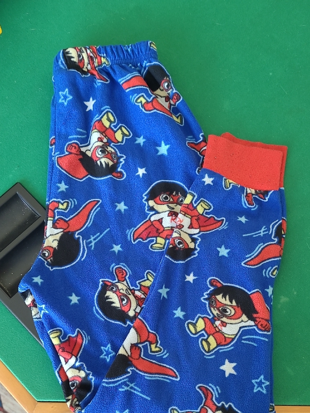 Blue Superhero Kids Pajama Bottoms